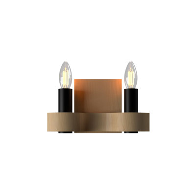 Flow Manufactured Wood Plug-in Candle Wall Light