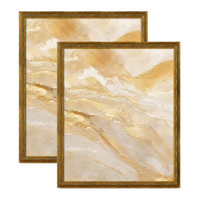 Picture Frame Gold, Vintage Photo Frames Ornate 2 Pack