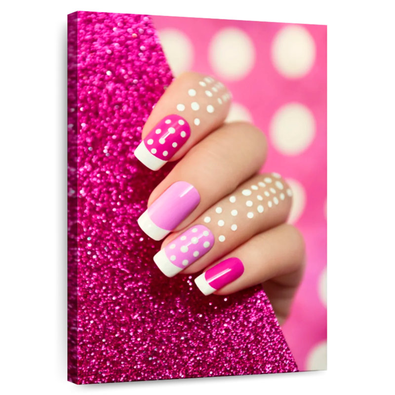 Shuttleworth Dotted Pink Nails, 36" H x 24" W