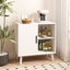 Armoire de rangement Buffet, armoire d'appoint avec pieds en bois massif pour portes décorées, salle à manger, couloir, console, armoire à boissons alcoolisées