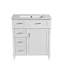 Meuble-lavabo de 30 pouces avec lavabo en céramique, tablette réglable, porte à fermeture en douceur-105834944