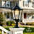 Solar Post Light Outdoor Class Black Aluminum Zb(2 Pack)
