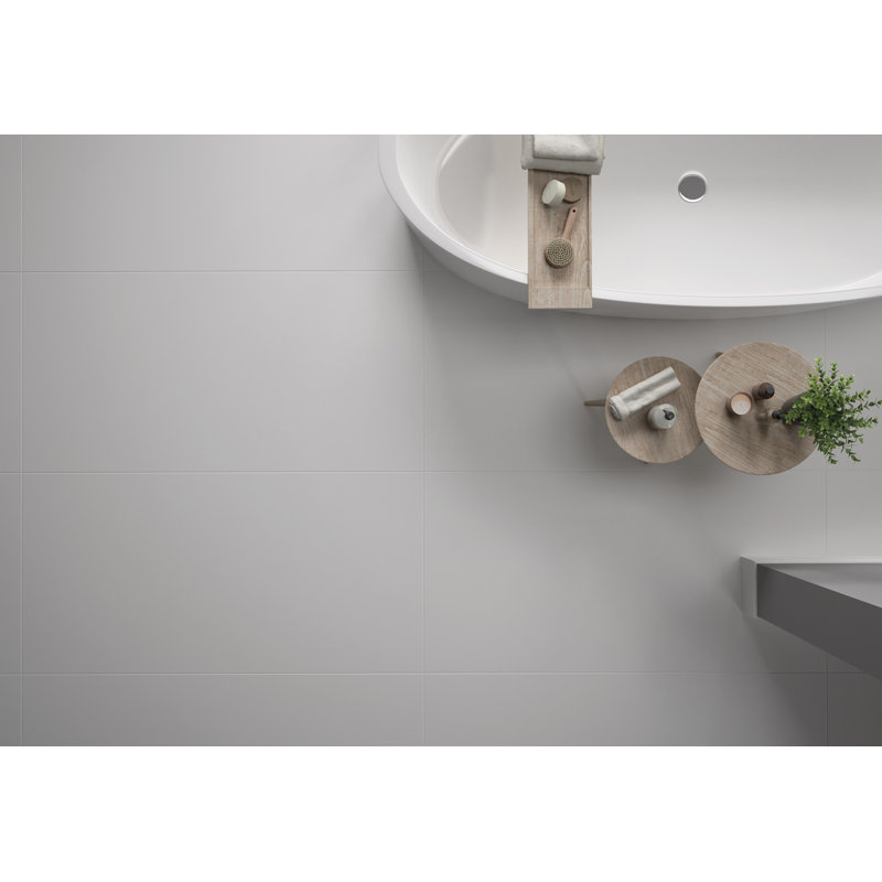 24" x 48" Straight Edge Porcelain Singular Wall & Floor Tile