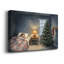 «Sleeping Child Beside Tree and Snowy Window Christmas», art mural sur toile-755182603