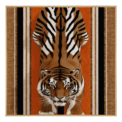 Washable Bengal Tiger Wildlife Area Rug