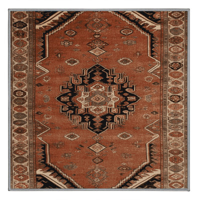 Tapis brun lavable à la machine