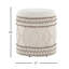 Repose-pieds de rangement 18 po en laine tissée à la main beige avec motif touffeté et noué-133256771
