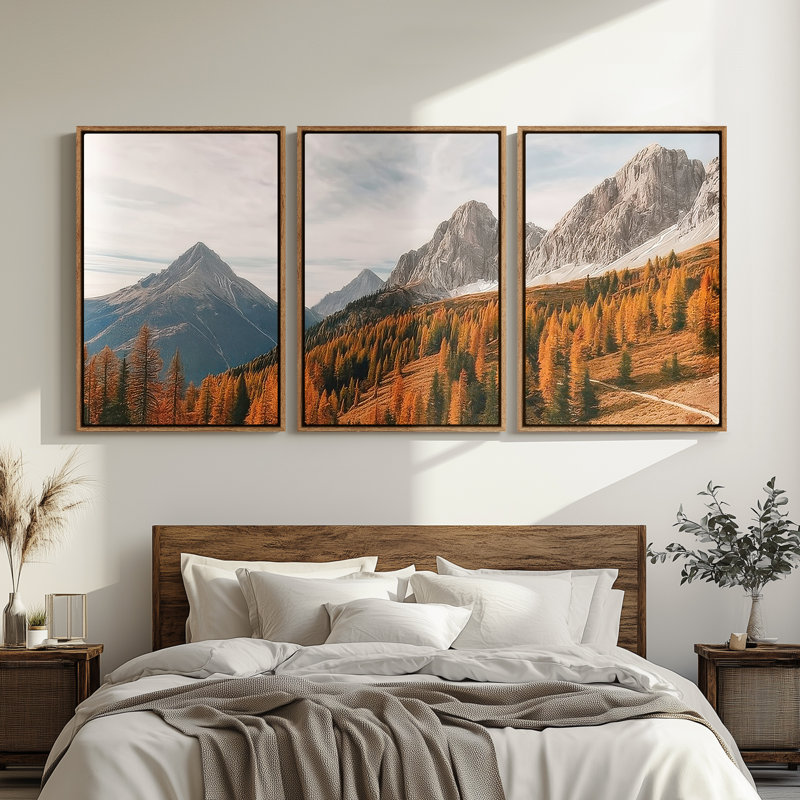 Art mural encadré sur toile, rétro muraux abstraits pour chambre à coucher, H 24 po x l 16 po, Naturel