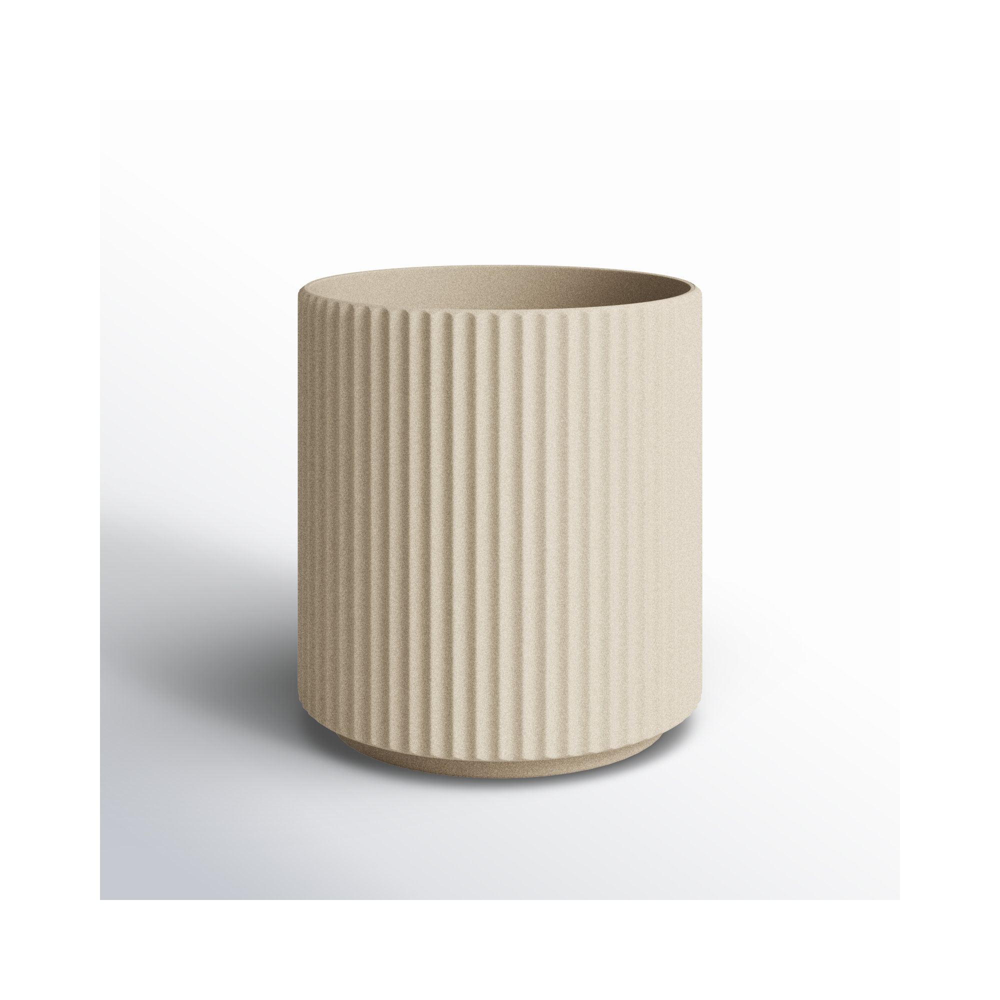 Demi Series Round Planter, 1, 19.75" H x 18.5" W x 18.5" D, Sand