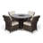 Karas 4 Seater Dining Set with Cushions and Parasol-39926003