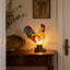Lampe de table coq en verre coloré Tiffany