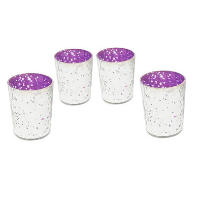 Porte-votive en verre tacheté