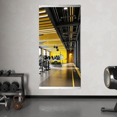 Grand miroir de salle de sport à domicile 1 panneau surdimensionné 30 x 60 pouces