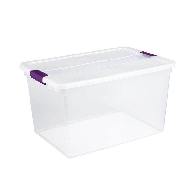 Sterilite Clear View Storage Container Tote w/ Latching Lid