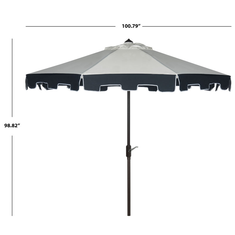 Parasol de marché inclinable 108 po Daisy, Beige / marine