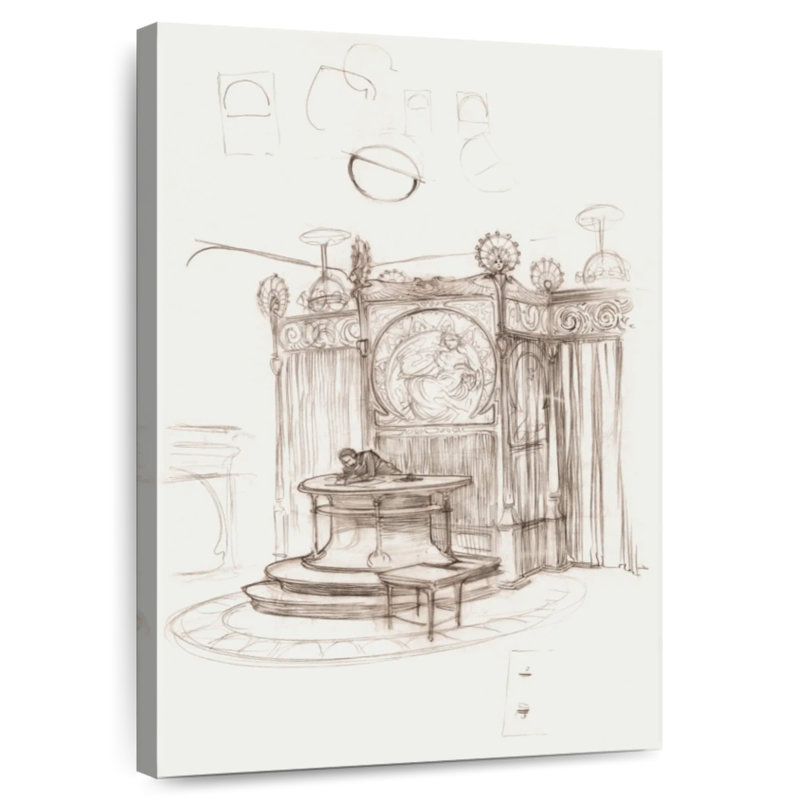 Office Sketch, 24" H x 16" W
