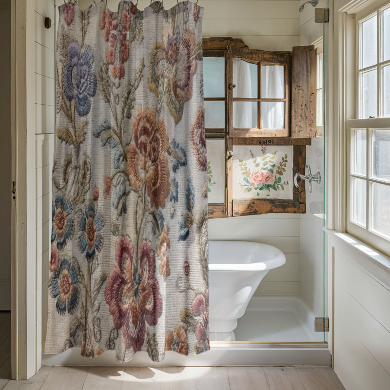 Rideau de douche Frutoso, H 74 po x l 71 po