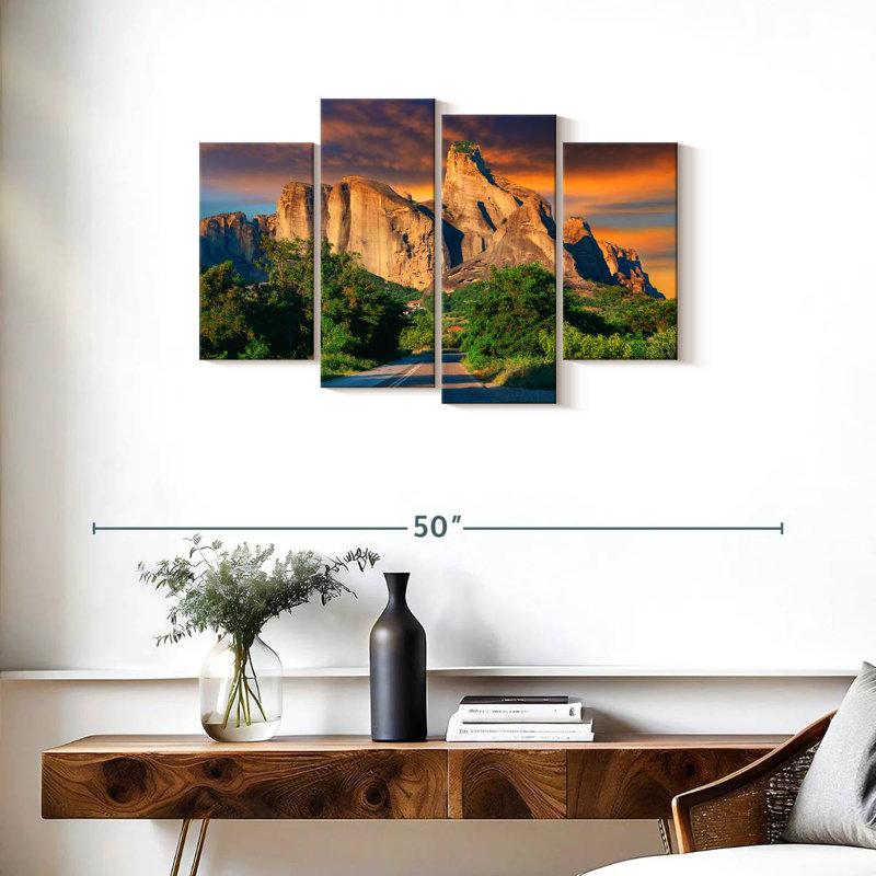 Alvord Alluring Meteora Mountains, 22" H x 36" W