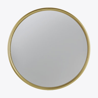 D11" Gold Round Mirror, Circle Mirror With Iron Frame For Living Room Bedroom Vanity Entryway Hallway