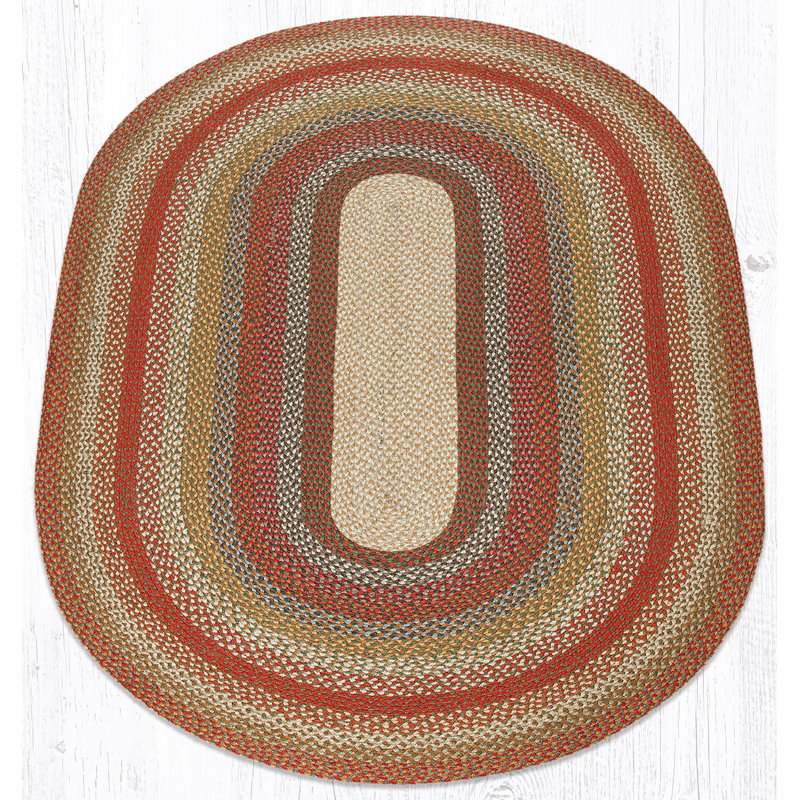  Eco-Conscious Oval Hand-Braided Jute Rugs, Oval 5' x 8'