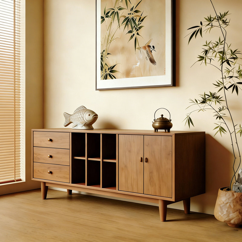 Buffet rétro simple et léger de luxe, H 35,4 po x l 63 po x P 15,7 po
