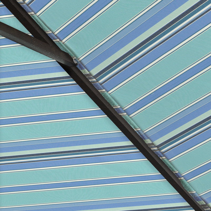 Parasol de marché de 132 po Jepsen, Sunbrella® Dolce à rayures oasis
