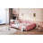 Full Size Upholstered Daybed, Sherpa Fabric Sofabed With Cloud-Shaped Backrest-1082327089