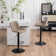 Zager Swivel Adjustable Height Bar Stools, Leather Upholstered Counter Stools, Modern Pub Stool