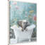 «Blue Blossom Elephant Bath» par Hostetter, impression sur toile encadrée-1298971918