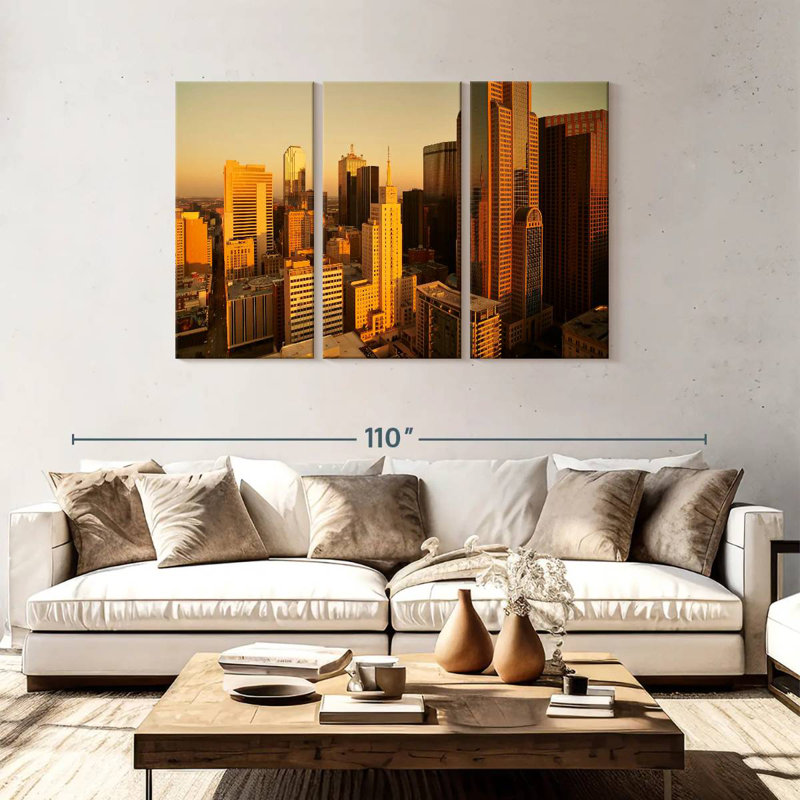 Lilie Dallas City Buildings, H 48 po x l 74 po
