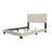 Savona Diagonal Upholstered Faux Leather or Linen Platform Bed, Adjustable Height Headboard, Heavy Duty Slat 4 Slat Support- Requires Box Spring-197214360-216130294