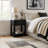 Novera 23" H Modern Black Nightstand with Drawer and Open Shelf