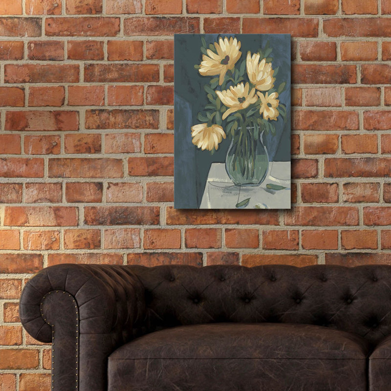 Art mural en verre épique «Naive Night Bouquet 2» par June Erica Vess, 16 po x 24 po, H 24 po x l 16 po