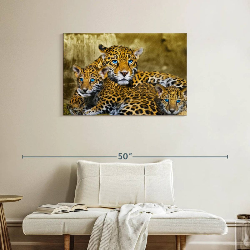 Brampt Jaguar Family, 24" H x 36" W