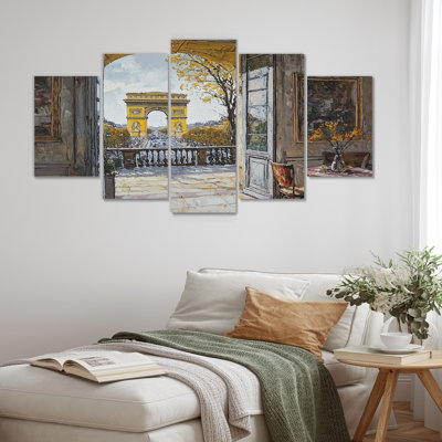 «Yellow Arc De Triomphe Views In Paris - City Paris», ensemble d'art mural