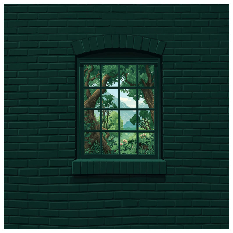 Brick Wall Window View Duvet Covers, King