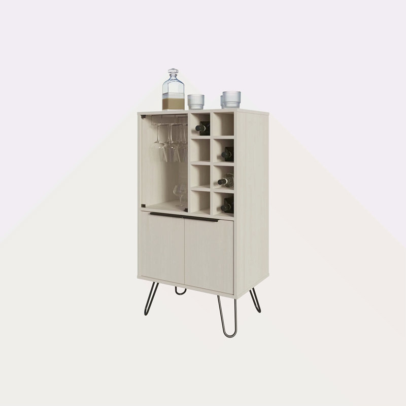 Bar Cabinet With Glass Rack And Wine Storage