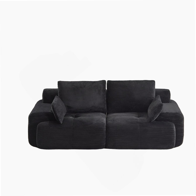 Boneless Modern Memory Foam Compressed 2 Seater Sofa, Pet-Friendly Cloud Modular Sectional For Living Room, No Assembly Needed