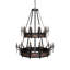 Lustre 20 lumières à deux niveaux 48 "de large 48" Costello