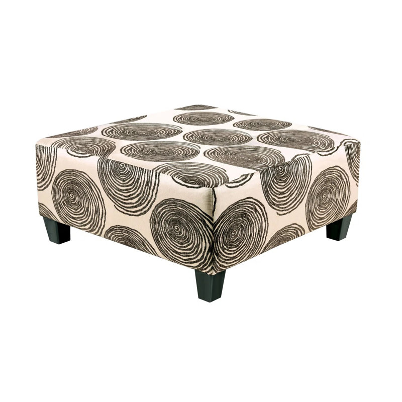 40.6" W Transitional Ottoman, Brown, Brown