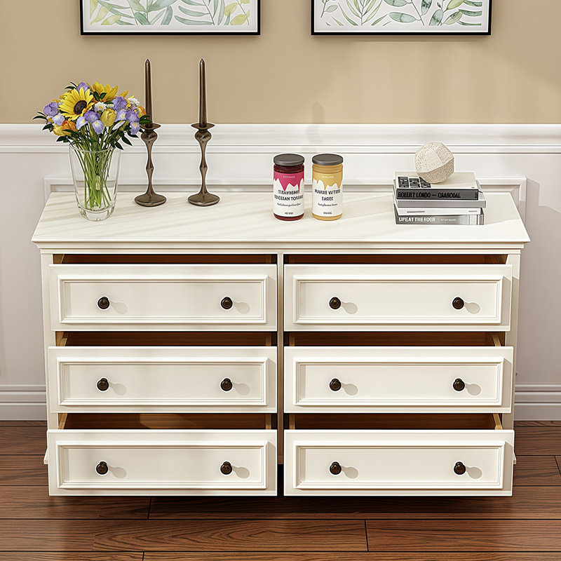 White Solid Wood Accent Cabinet, 31.5" H x 55.12" W x 17.72" D