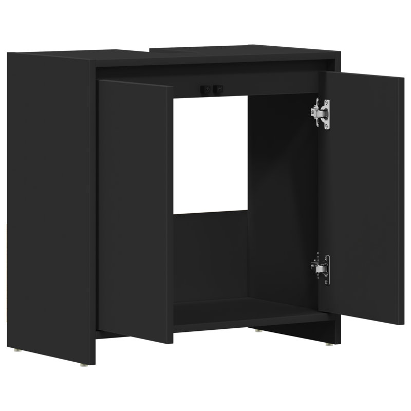 Avrit Bathroom Cabinet, Black