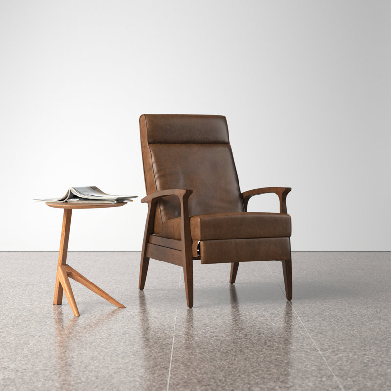 Amidala Faux Leather Recliner, Brown