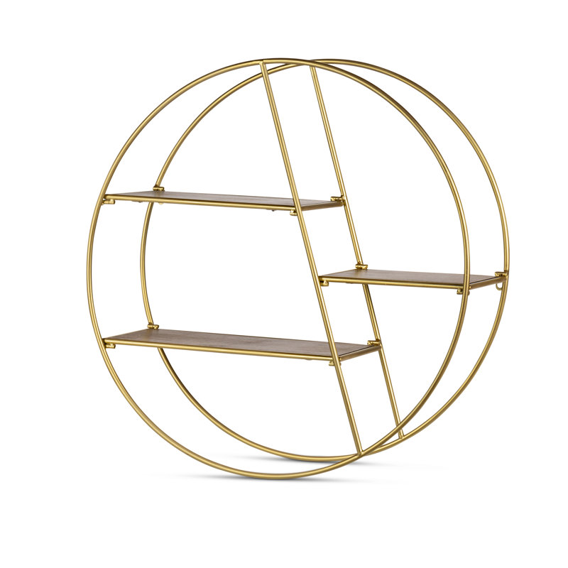 28 in H Foldable Round Wall Shelf