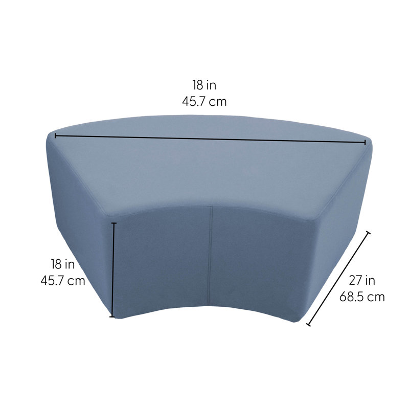 Repose-pieds d'extérieur 24 po x 48 po en S avec Sunbrella® H 18 po, Toile brume