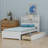 Platform Bed With Bookcase Headboard-162996886