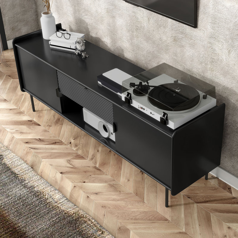 Tulle 60" Wide Tv Console, Black