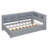 Wooden Daybed With 2 Drawers, Daybed With Storage Shelf And USB Charging Ports-1951530550