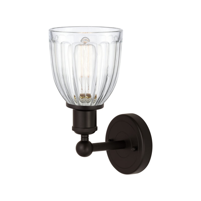 Caroleen Armed Sconce, Clear, Oil Rubbed Bronze