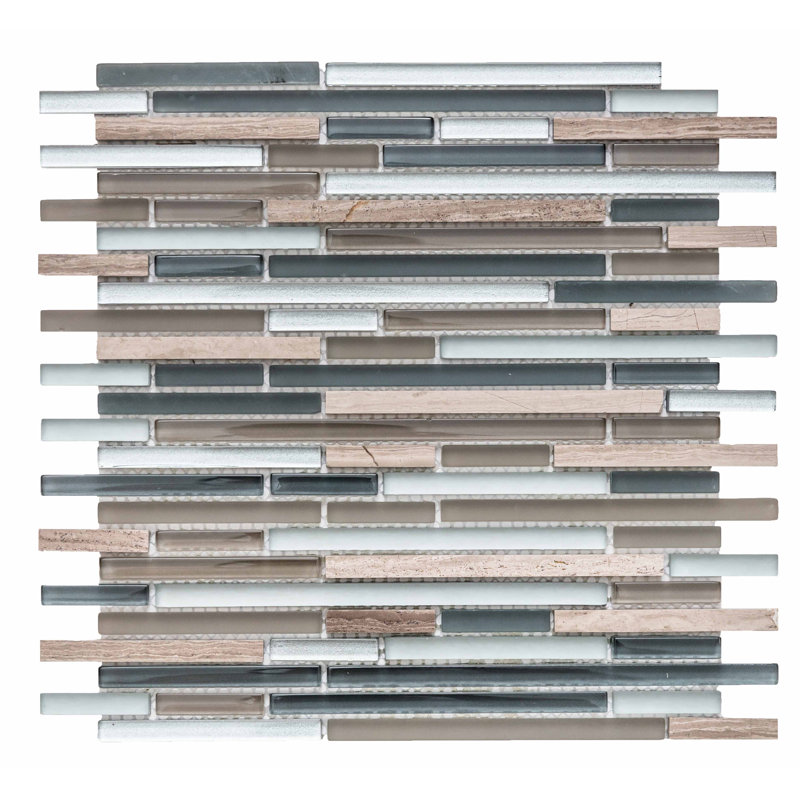 Victory 1" x 3" Linear Mosaic Tile, Gray